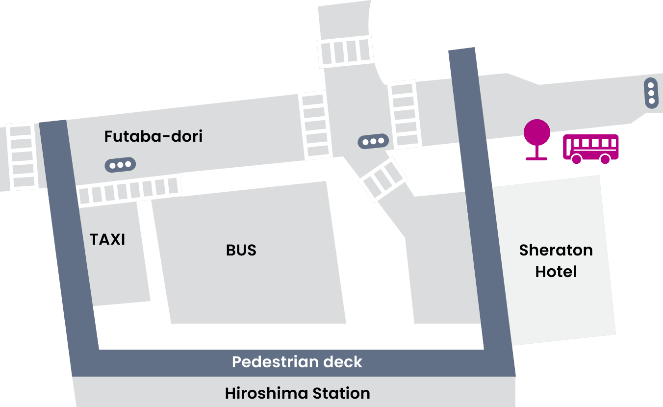 Bus Stop: From Hiroshima Station to AEON MALL Hiroshima Fuchu